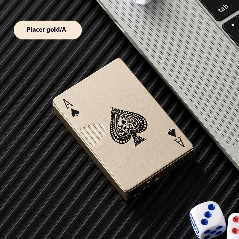 Windproof Metal Poker Card Lighter – Personalized Creative Design