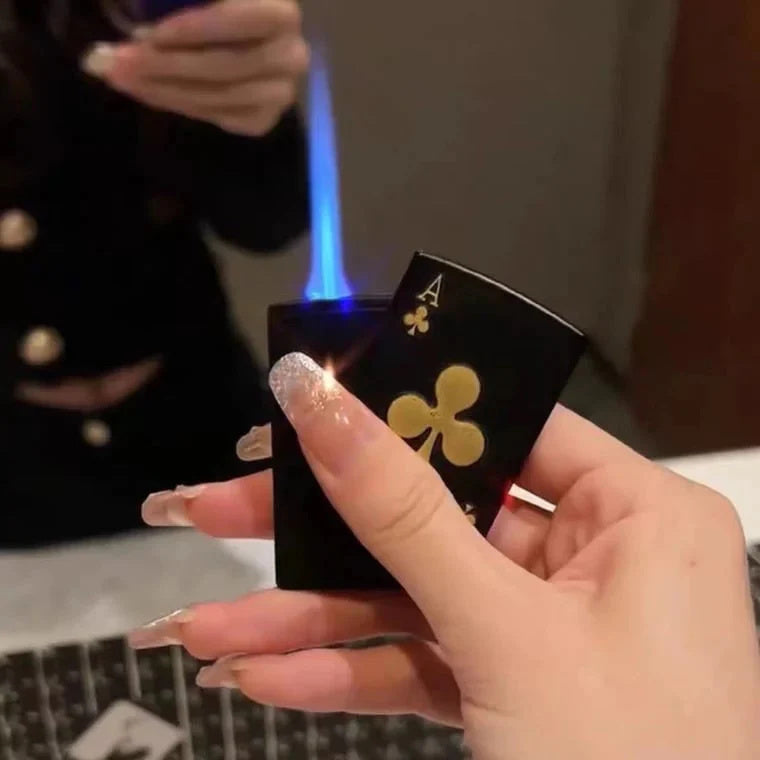 Windproof Metal Poker Card Lighter – Personalized Creative Design