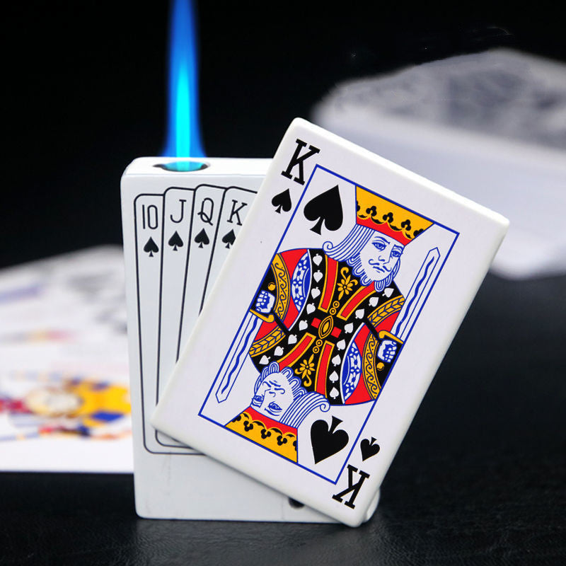 Windproof Metal Poker Card Lighter – Personalized Creative Design