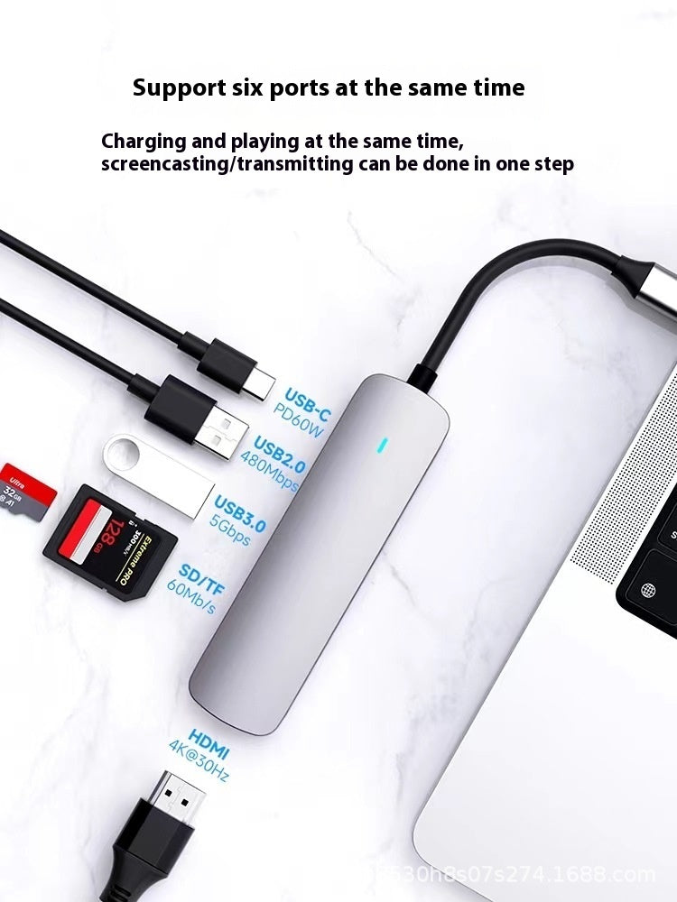 7-in-1 Type-C Expansion Hub – HDMI & USB Multiport Dock for Laptop