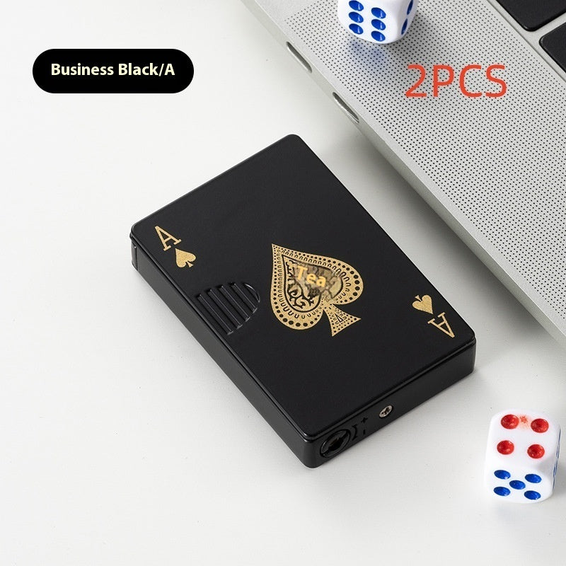 Windproof Metal Poker Card Lighter – Personalized Creative Design