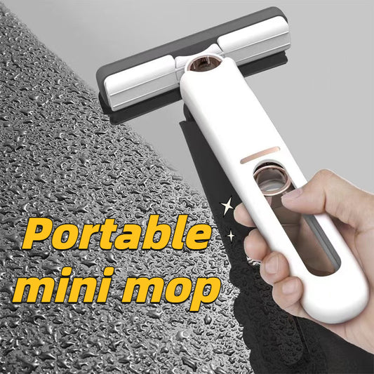 Lazy Hand-Free Mini Mop – Strong Absorbent Cleaner for Kitchen, Desk & Car