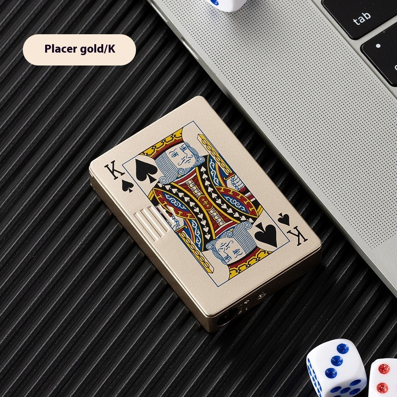 Windproof Metal Poker Card Lighter – Personalized Creative Design