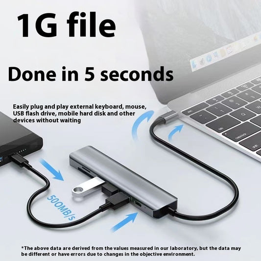 7-in-1 Type-C Expansion Hub – HDMI & USB Multiport Dock for Laptop