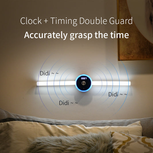 LED Cabinet Light – Motion Sensor Wardrobe Light with Clock & Timer
