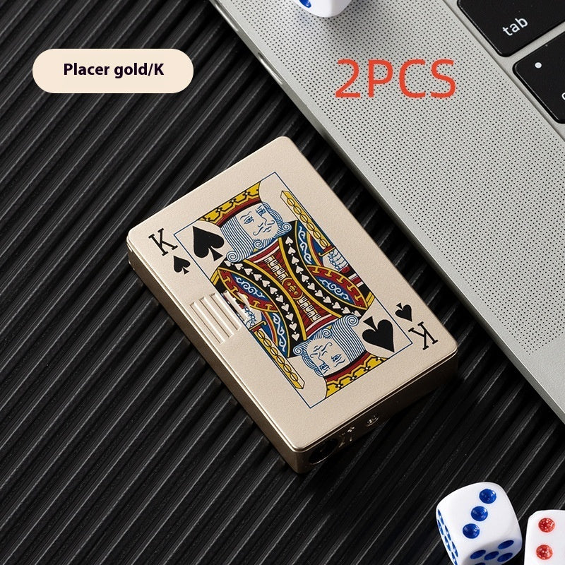 Windproof Metal Poker Card Lighter – Personalized Creative Design