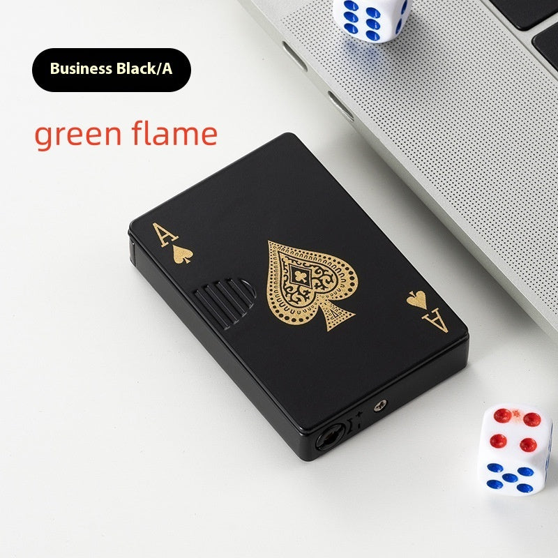 Windproof Metal Poker Card Lighter – Personalized Creative Design