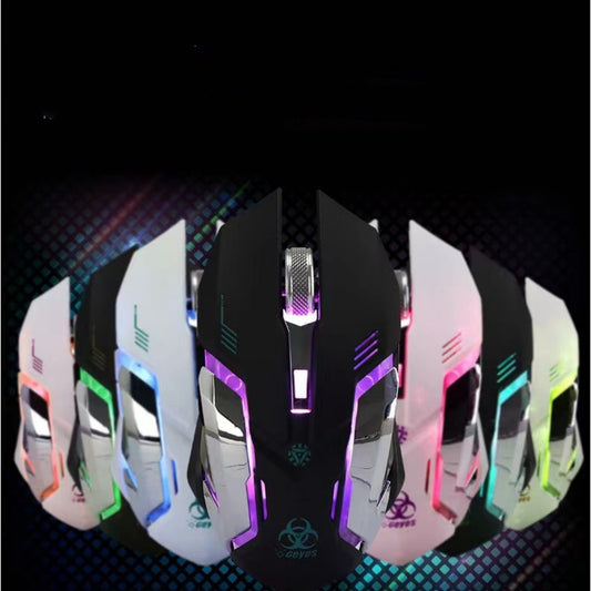 Wireless Rechargeable Mouse – Silent Luminous Gaming Mouse for Laptop & Desktop