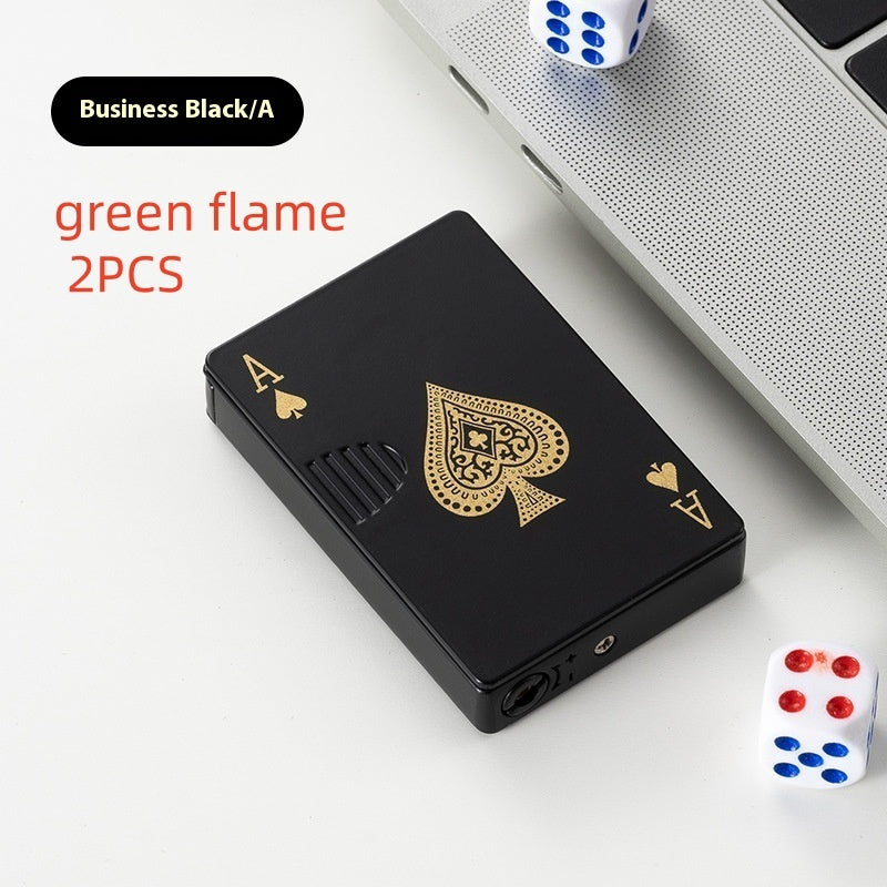 Windproof Metal Poker Card Lighter – Personalized Creative Design