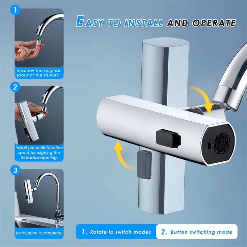 Kitchen Faucet Aerator – Splash-Proof Rotating Water Nozzle