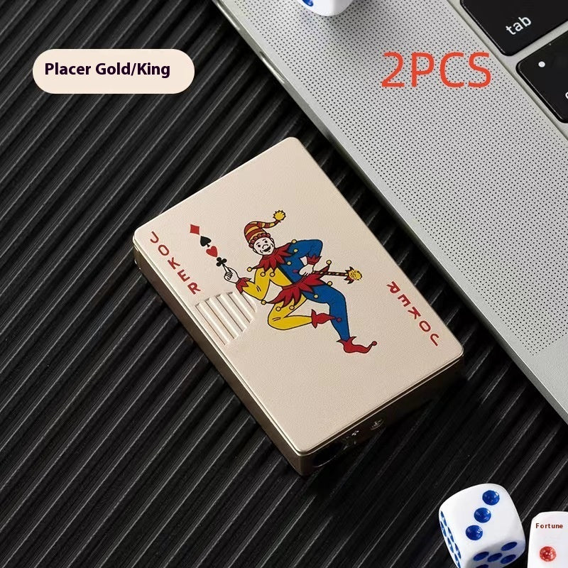 Windproof Metal Poker Card Lighter – Personalized Creative Design